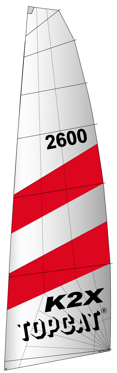 Großsegel K2 Classic, 12,2 m² Radial verstärkt (TC400K2)