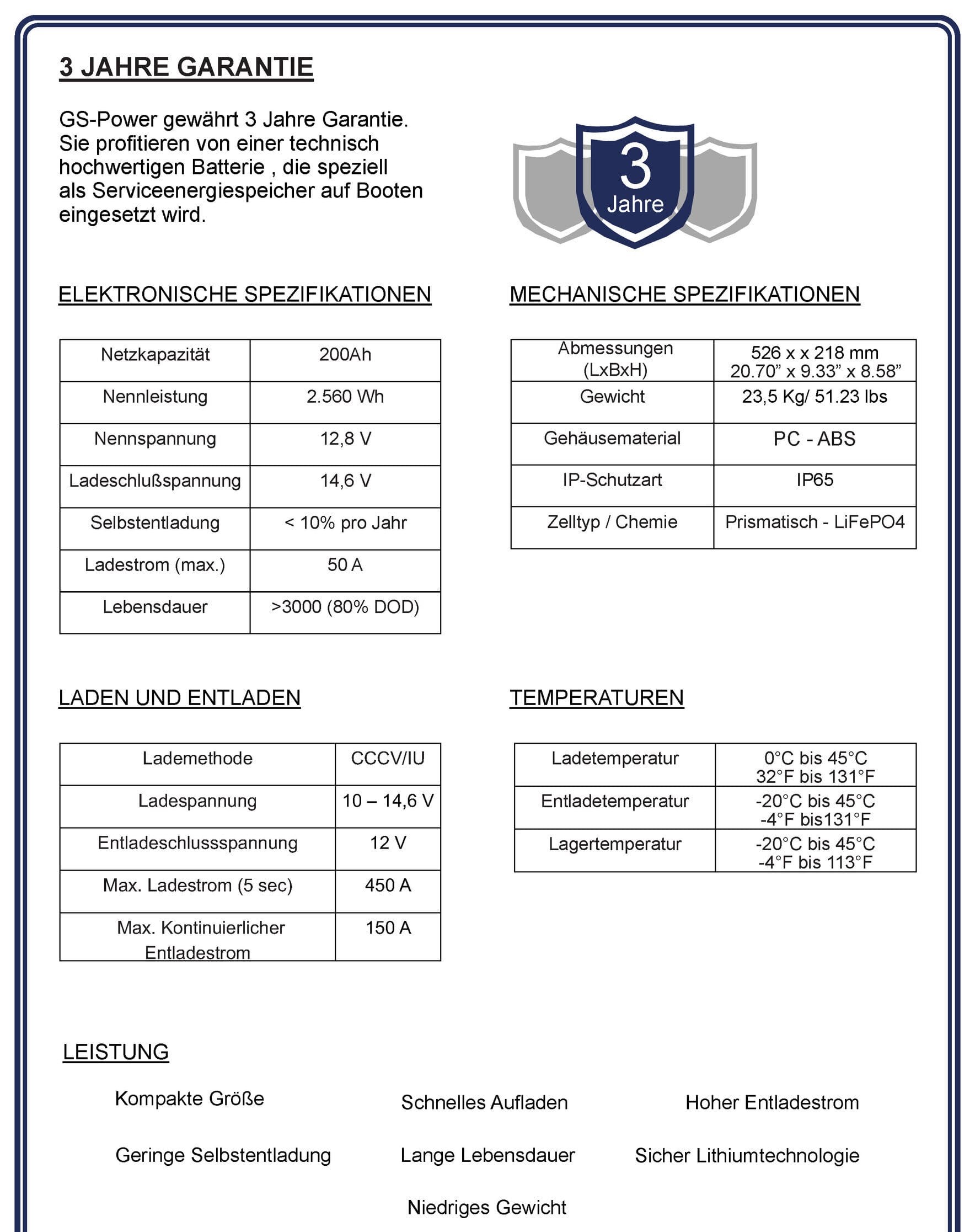 GV-12V200Ah Smart